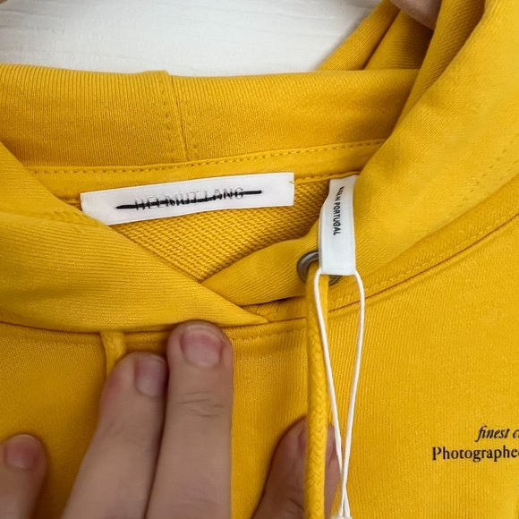 Helmut Lang Yellow NY Hoodie Sweatshirt - Picture 9 of 11